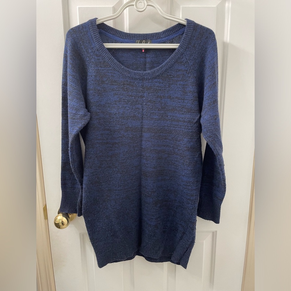 Talula cashmere blend heathered navy tunic sweater